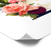 フローラファンシーモノグラム文字L ポスター (角)