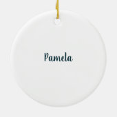 フローラファンシーモノグラム文字P パーソナライズされた セラミックオーナメント (裏面)