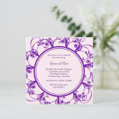 フローラファンシーリハーサルディナー招待状（紫） 招待状 (スタンド正面)