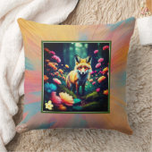 「フローラファンタジーとキツネ」 クッション (ブランケット)