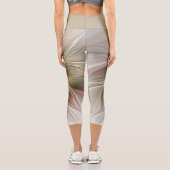 フローラファンタジーと金ゴールドモダン抽象芸術 カプリレギンス (裏面)