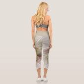 フローラファンタジーと金ゴールドモダン抽象芸術 カプリレギンス (裏面)