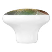 フローラファンタジーと金ゴールドモダン抽象芸術 セラミックノブ (側面)