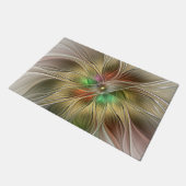 フローラファンタジーと金ゴールドモダン抽象芸術 ドアマット (アングル)