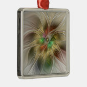 フローラファンタジーと金ゴールドモダン抽象芸術 メタルオーナメント (右)