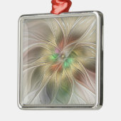 フローラファンタジーと金ゴールドモダン抽象芸術 メタルオーナメント (左)