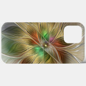 フローラファンタジーと金ゴールドモダン抽象芸術 Case-Mate iPhoneケース (裏面 (横))