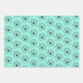 フローラファンタジーのシームレスな包装紙 ラッピングペーパーシート