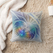 フローラファンタジーカラフル、抽象芸術アート花名 クッション (ブランケット)