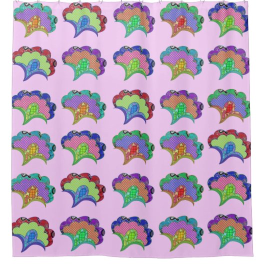 フローラファンタジーシャワーカーテン シャワーカーテン (正面)