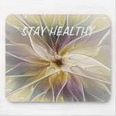 フローラファンタジーナス抽象芸術フラクタル自文字 マウスパッド (正面)