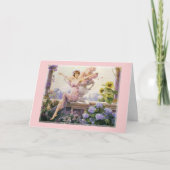 フローラファンタジーファインアート誕生日 カード (正面)