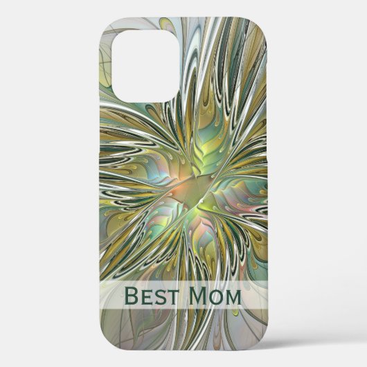 フローラファンタジーフラクタル花と金ゴールド最高のマ Case-Mate iPhoneケース (裏面)