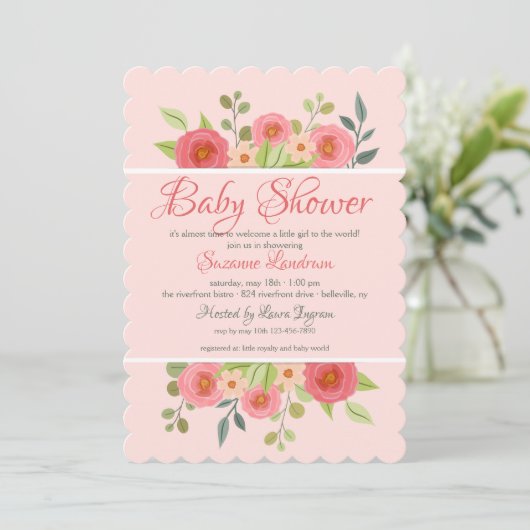 フローラファンタジーベビーシャワー招待状 招待状 (スタンド正面)