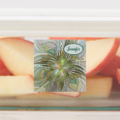 フローラファンタジーモダンフラクタル花W.金ゴールド文字 ラベル (貼付)