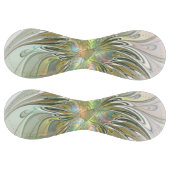 フローラファンタジーモダンフラクタル芸術花金ゴールド ソフトボール (パネル)