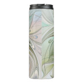 フローラファンタジーモダンフラクタル芸術花金ゴールド タンブラー (裏面)