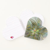 フローラファンタジーモダンフラクタル芸術花金ゴールド ノートブック (内部)