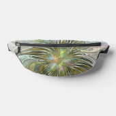 フローラファンタジーモダンフラクタル芸術花金ゴールド ファニーパック (レイダウン)