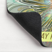 フローラファンタジーモダンフラクタル芸術花金ゴールド マウスパッド (コーナー)