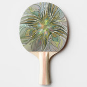 フローラファンタジーモダンフラクタル芸術花金ゴールド 卓球ラケット (裏面)