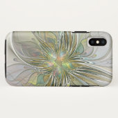 フローラファンタジーモダンフラクタル芸術花金ゴールド Case-Mate iPhoneケース (裏面(横))