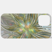 フローラファンタジーモダンフラクタル芸術花金ゴールド Case-Mate iPhoneケース (裏面 / 右)