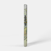 フローラファンタジーモダンフラクタル芸術花金ゴールド SAMSUNG GALAXYケース (右側面)