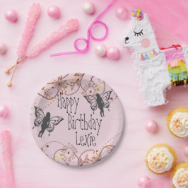 フローラファンタジー妖精誕生日プレート ペーパープレート