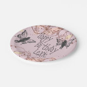 フローラファンタジー妖精誕生日プレート ペーパープレート (アングル)