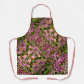 フローラファンタジー淡い色のをバーガンディ、ピンク、グリーン エプロン (正面)