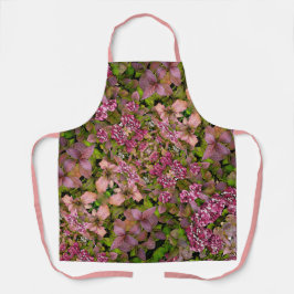 フローラファンタジー淡い色のをバーガンディ、ピンク、グリーン エプロン