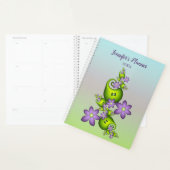 フローラファンタジー薄紫緑の花フラクタル名 プランナー手帳 (ディスプレー)