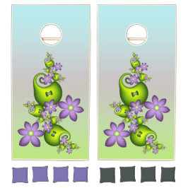 フローラファンタジー薄紫花グリーンシェイプフラクタル