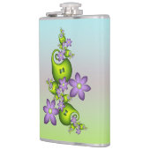 フローラファンタジー薄紫花グリーンシェイプフラクタル フラスク (左)