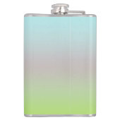 フローラファンタジー薄紫花グリーンシェイプフラクタル フラスク (裏面)