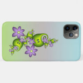 フローラファンタジー薄紫花グリーンシェイプフラクタル Case-Mate iPhoneケース (裏面(横))
