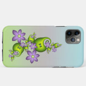 フローラファンタジー薄紫花グリーンシェイプフラクタル Case-Mate iPhoneケース (裏面(横))