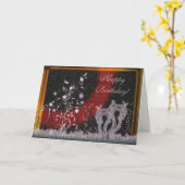 フローラファンタジー誕生日カード カード (黄色い花)