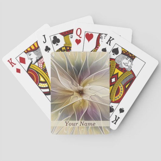 フローラファンタジー金ゴールドナス抽象芸術アート名 トランプ (裏面)