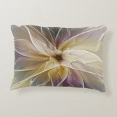 フローラファンタジー金ゴールドナス抽象芸術フラクタル・アート アクセントクッション (裏面)