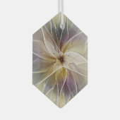 フローラファンタジー金ゴールドナス抽象芸術フラクタル・アート ガラスオーナメント (正面右)