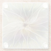 フローラファンタジー金ゴールドナス抽象芸術フラクタル・アート ガラスコースター (裏面)