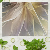 フローラファンタジー金ゴールドナス抽象芸術フラクタル・アート キッチンタオル (折り畳み)