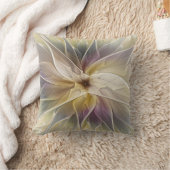 フローラファンタジー金ゴールドナス抽象芸術フラクタル・アート クッション (ブランケット)