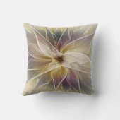 フローラファンタジー金ゴールドナス抽象芸術フラクタル・アート クッション (裏面)