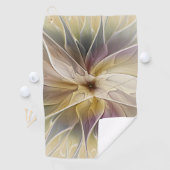 フローラファンタジー金ゴールドナス抽象芸術フラクタル・アート ゴルフタオル (インサイチュ)