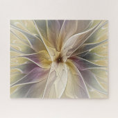 フローラファンタジー金ゴールドナス抽象芸術フラクタル・アート ジグソーパズル (横)