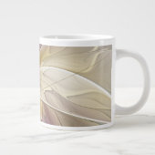 フローラファンタジー金ゴールドナス抽象芸術フラクタル・アート ジャンボコーヒーマグカップ (右)