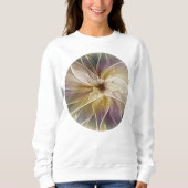 フローラファンタジー金ゴールドナス抽象芸術フラクタル・アート スウェットシャツ (正面)